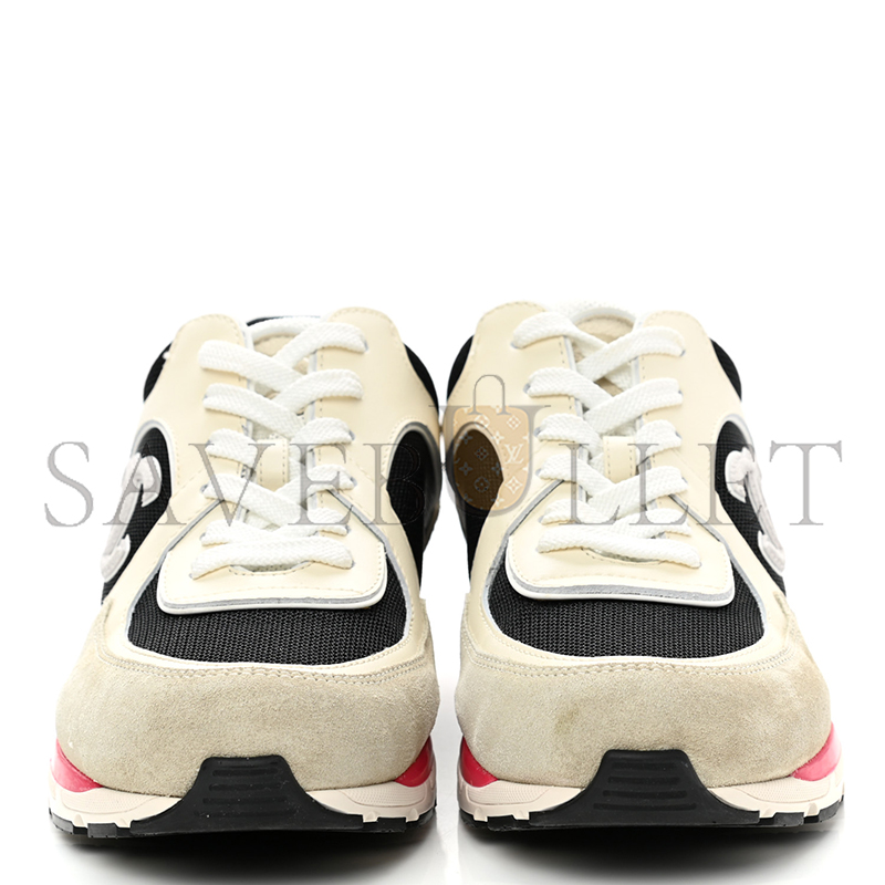 CHANEL SNEAKERS CALFSKIN, MESH & SUEDE CALFSKIN IVORY, BLACK & BEIGE G39066 Y55828 K4292 CHANEL SNEAKERS CALFSKIN, MESH & SUEDE CALFSKIN IVORY, BLACK & BEIGE G39066 Y55828 K4292
